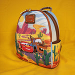 Loungefly Disney Pixar Cars Lightning McQueen and Mater Desert Mini Backpack