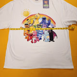 Cakeworthy Care Bears x Sesame Street Drop Sleeve Tee Shirt Unisex Medium NEW