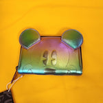 Mickey Mouse Oil Slick Iridescent Cosplay Zip Around Wallet
