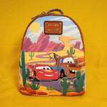 Loungefly Disney Pixar Cars Lightning McQueen and Mater Desert Mini Backpack