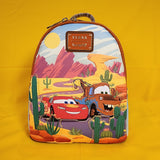 Loungefly Disney Pixar Cars Lightning McQueen and Mater Desert Mini Backpack