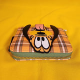 Loungefly Disney Pluto 95th Anniversary Plaid Zip Around Wallet NEW