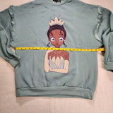 Princess Anime Tiana Sweatshirt Crewneck Pullover Womens L
