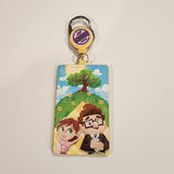 Pixar UP Carl & Ellie Picnic Retractable Lanyard ID Holder