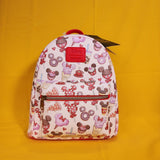 Loungefly Disney Mickey Mouse & Minnie Mouse Sweet Treats AOP Mini Backpack