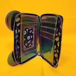 Mickey Mouse Oil Slick Iridescent Cosplay Zip Around Wallet