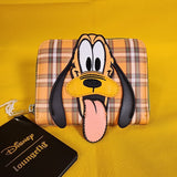 Loungefly Disney Pluto 95th Anniversary Plaid Zip Around Wallet NEW