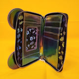 Mickey Mouse Oil Slick Iridescent Cosplay Zip Around Wallet