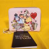 Loungefly Disney Winnie The Pooh ad Friends Valentine's Day Heart Zip Wallet