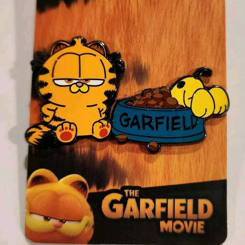 the Garfield Movie 2024 Garfield Oddie Food Bowl Enamel Pin