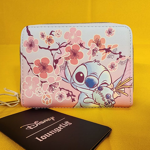 Lilo and Stitch & Scrump Cherry Blossom Zip Wallet
