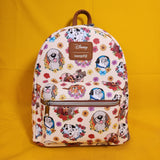 Loungefly Disney Dogs Floral Portaits Hearts AOP Mini Backpack