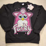 Furby 90s Airbrush Sweatshirt Crewneck Pullover Unisex Size M