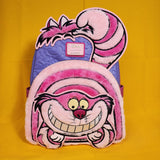 Loungefly Disney Alice in Wonderland Cheshire Cat Fuzzy Pink Mini Backpack