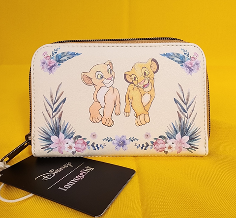 The Lion King Simba & Nala Floral Zip Wallet