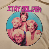 The Golden Girls Pull Over Hoodie Beige Sweatshirt Stay Golden Graphic Medium