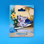 Disney Moana 2 PUA Pig Plumeria Flower Enamel Pin Monogram