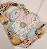 Minnie Mouse Bow Floral Figural Lanyard ID Holder