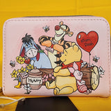 Loungefly Disney Winnie The Pooh ad Friends Valentine's Day Heart Zip Wallet