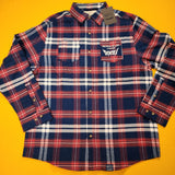 Cakeworthy Universal Monsters Dracula Flannel Blue Red Halloween Shirt XL