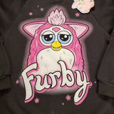 Furby 90s Airbrush Sweatshirt Crewneck Pullover Unisex Size M