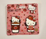 Hello Kitty Pumpkin Spice Latte Pumpkin Fall Enamel Pin Set of 2