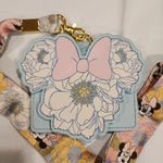 Minnie Mouse Bow Floral Figural Lanyard ID Holder