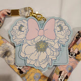 Minnie Mouse Bow Floral Figural Lanyard ID Holder