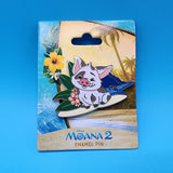 Disney Moana 2 PUA Pig Plumeria Flower Enamel Pin Monogram