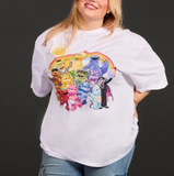 Cakeworthy Care Bears x Sesame Street Drop Sleeve Tee Shirt Unisex Large