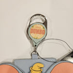 Dumbo Elephant Ears Floral Retractable Lanyard ID Holder
