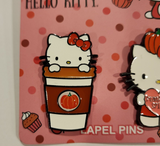 Hello Kitty Pumpkin Spice Latte Pumpkin Fall Enamel Pin Set of 2