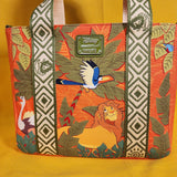 Loungefly Disney The Lion King Animals Printed Canvas Crossbody Tote Handbag
