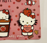 Hello Kitty Pumpkin Spice Latte Pumpkin Fall Enamel Pin Set of 2