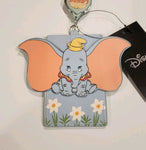 Dumbo Elephant Ears Floral Retractable Lanyard ID Holder