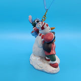 Disney Lilo and Stitch With Snowman Sketchbook Christmas Ornament