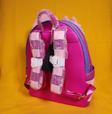Loungefly Disney Alice in Wonderland Cheshire Cat Fuzzy Pink Mini Backpack