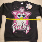 Furby 90s Airbrush Sweatshirt Crewneck Pullover Unisex Size M