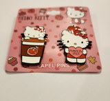 Hello Kitty Pumpkin Spice Latte Pumpkin Fall Enamel Pin Set of 2
