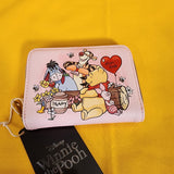 Loungefly Disney Winnie The Pooh ad Friends Valentine's Day Heart Zip Wallet