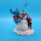 Disney Lilo and Stitch With Snowman Sketchbook Christmas Ornament