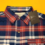 Cakeworthy Universal Monsters Dracula Flannel Blue Red Halloween Shirt XL