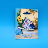Disney Moana 2 PUA Pig Plumeria Flower Enamel Pin Monogram