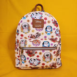Loungefly Disney Dogs Floral Portaits Hearts AOP Mini Backpack