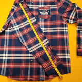 Cakeworthy Universal Monsters Dracula Flannel Blue Red Halloween Shirt XL