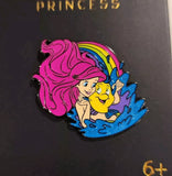 The Little Mermaid Ariel & Flounder Rainbow Enamel Pin
