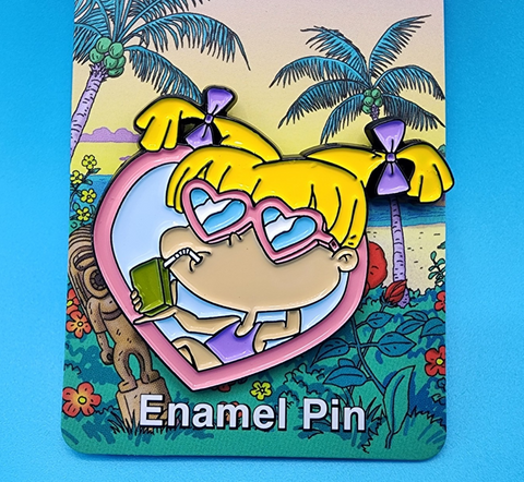 Rugrats Angelica Pickles Sunglasses Heart Enamel Pin