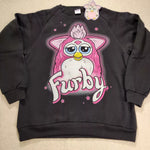 Furby 90s Airbrush Sweatshirt Crewneck Pullover Unisex Size L
