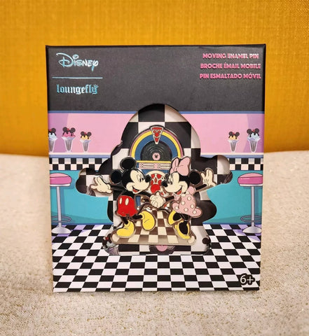 Mickey Minnie Jukebox Music 50s Dinner Moving LE 3" Pin