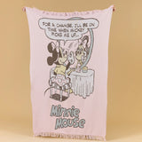 Cakeworthy Disney Minnie Mouse Comic Woven Knit Throw Blanket Pink